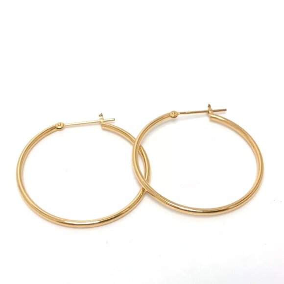 jewelry K18YG hoop 1.4g Pierce K18 Yellow Gold Gold